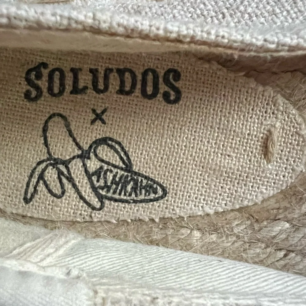 Soludos x Ash Kahn Natural Rainbow Embroidered Platform Espadrilles Size 9